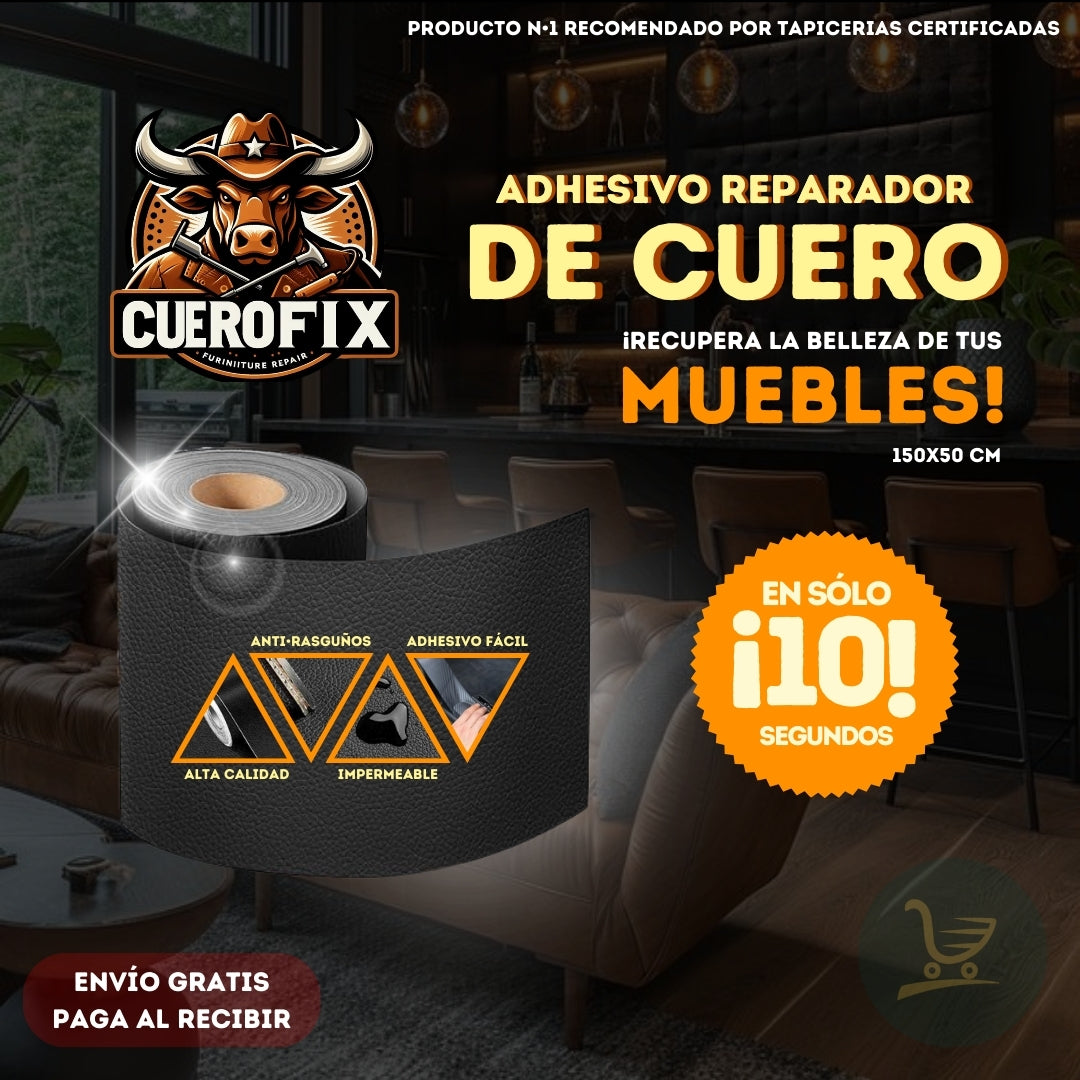 CUERO FIX ™ - Parche Adhesivo reparador de Cuero