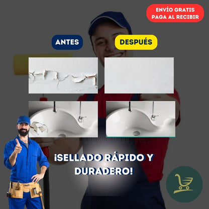 WALLEX ™ - Pasta reparadora de cerámicas, baldosas y paredes.