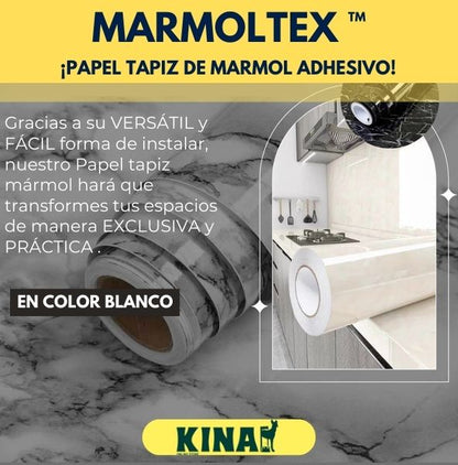 MARMOLTEX ™ - PAPEL TAPIZ DE MARMOL ADHESIVO